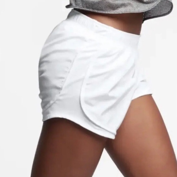 Nike Dri-Fit White Mid- Rise Brief Lined Athletic Tempo Running Shorts sz Small - Picture 7 of 14